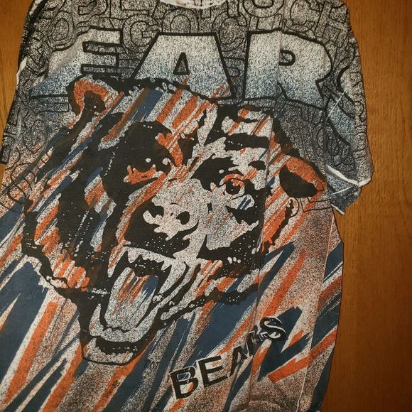 Mens Vintage 80s Chicago Bears Magic Johnson Medium Graphic Tee Front Back - Picture 4 of 6